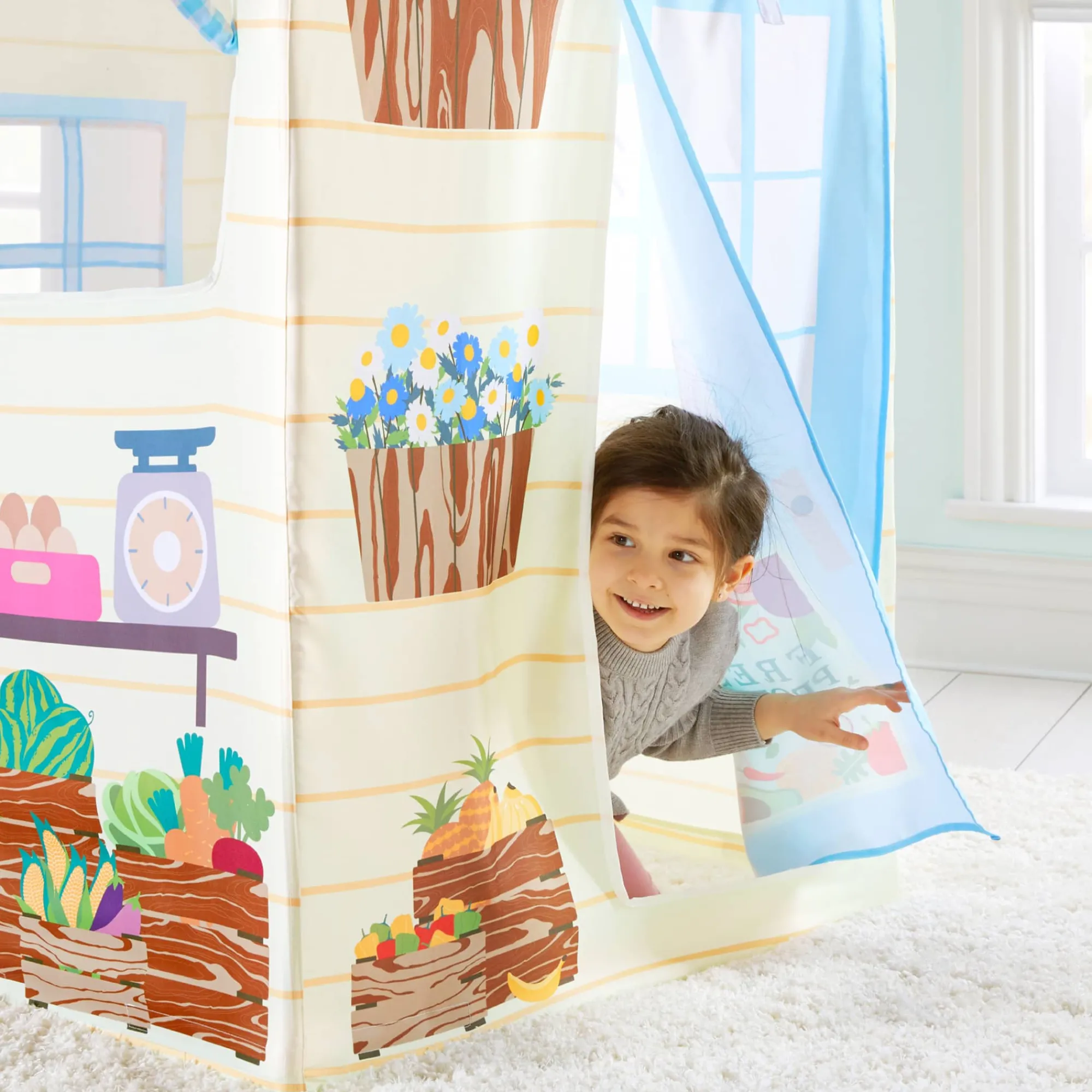 Guidecraft Martha Stewart Kids' Farmer's Market Play Tent*Kids Pretend Play