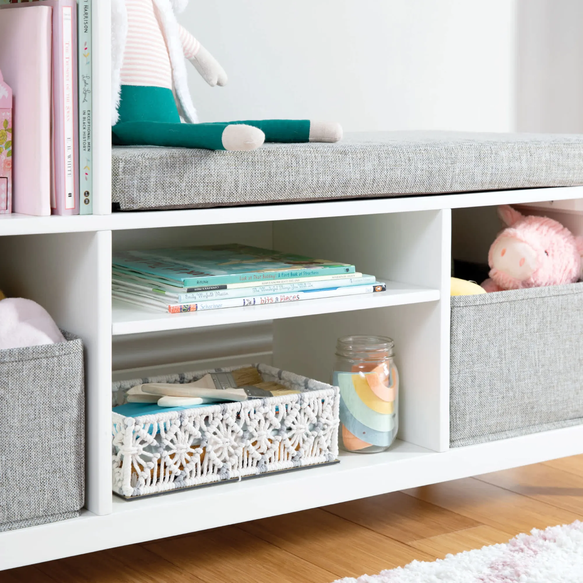 Guidecraft Martha Stewart Kids' Jr. Reading Nook with Bins*Kids Martha Stewart Kids' Furniture|Kids' Book Storage And Display