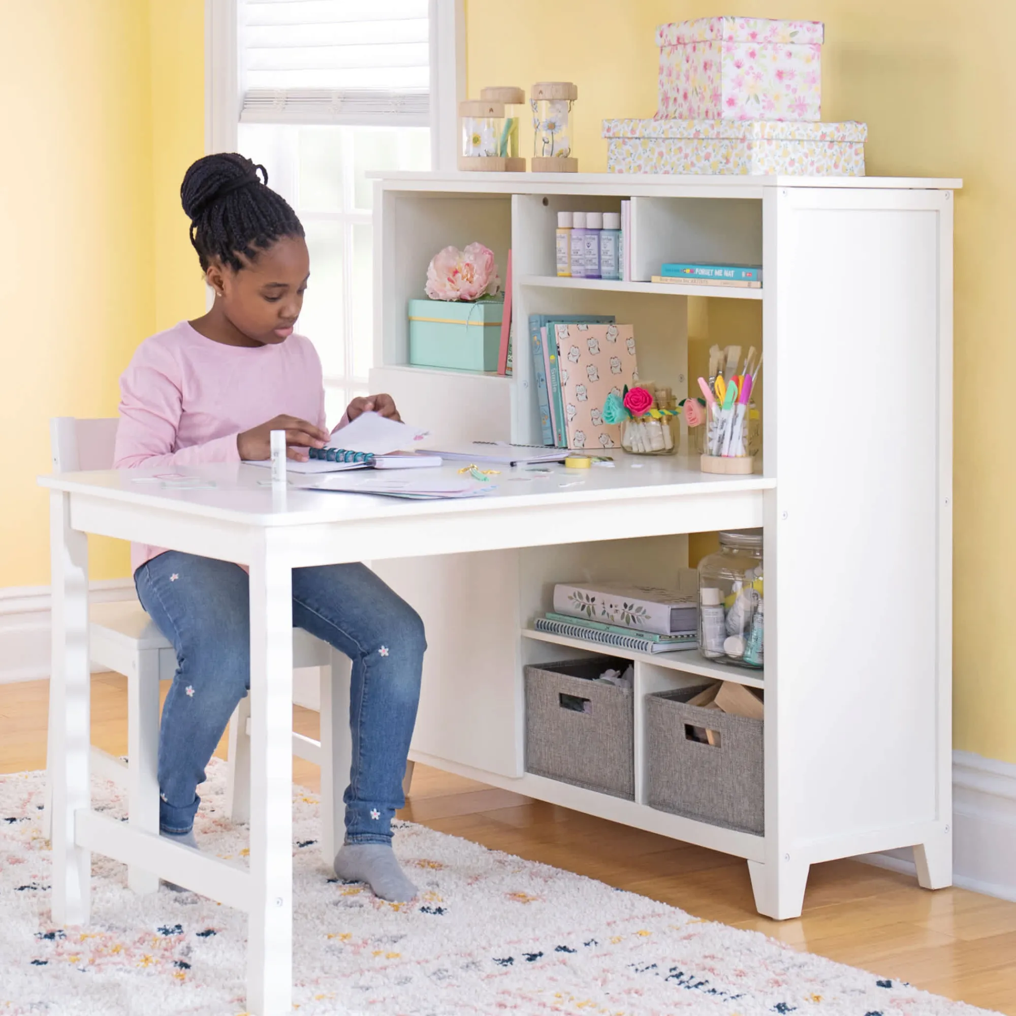 Guidecraft Martha Stewart Kids' Media System with Desk Extension and Chair*Kids Martha Stewart Kids' Furniture|Kids' Desks, Tables And Chairs