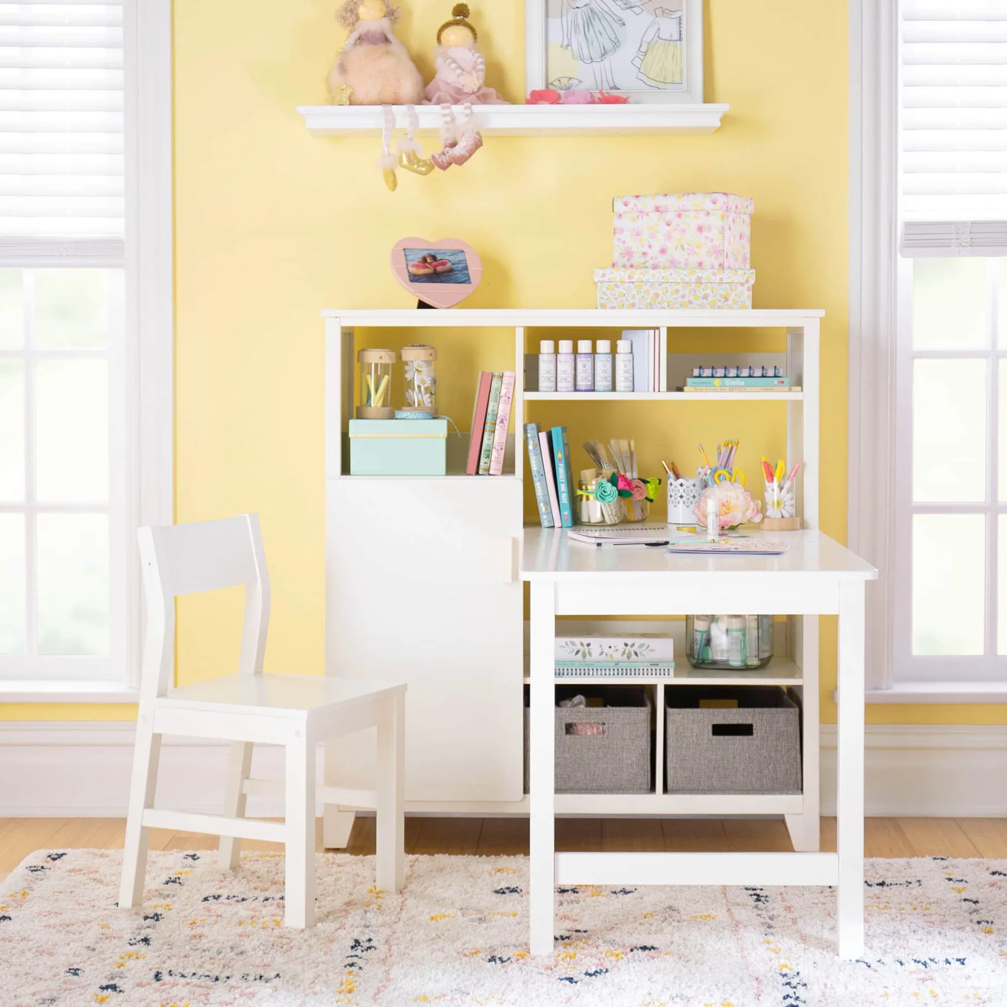 Guidecraft Martha Stewart Kids' Media System with Desk Extension and Chair*Kids Martha Stewart Kids' Furniture|Kids' Desks, Tables And Chairs