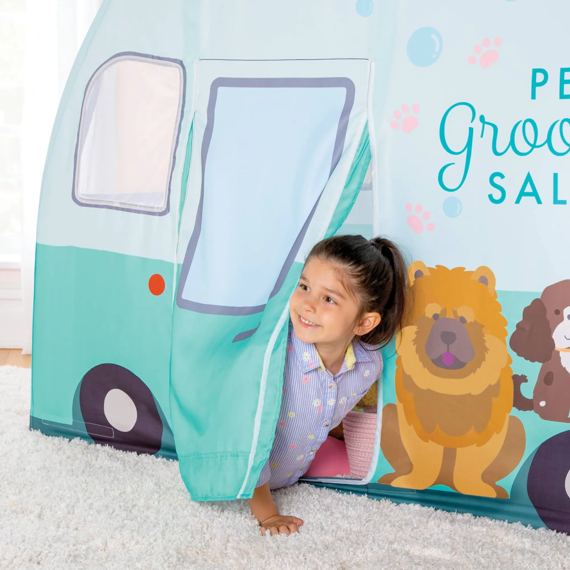 Guidecraft Martha Stewart Kids' Pet Grooming Van Play Tent*Kids Pretend Play