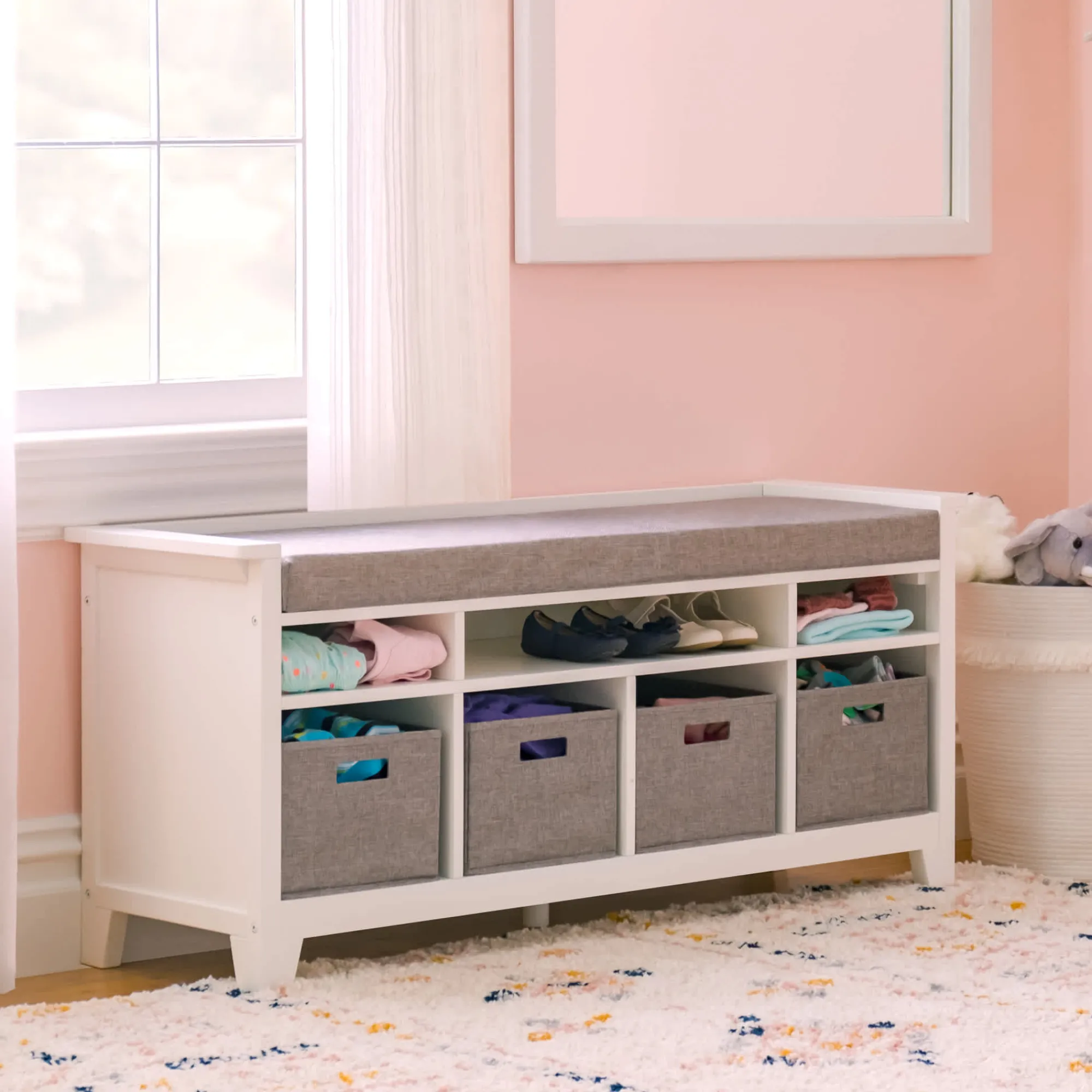 Guidecraft Martha Stewart Kids' Storage Bench*Kids Toy Storage Organization|Martha Stewart Kids' Furniture