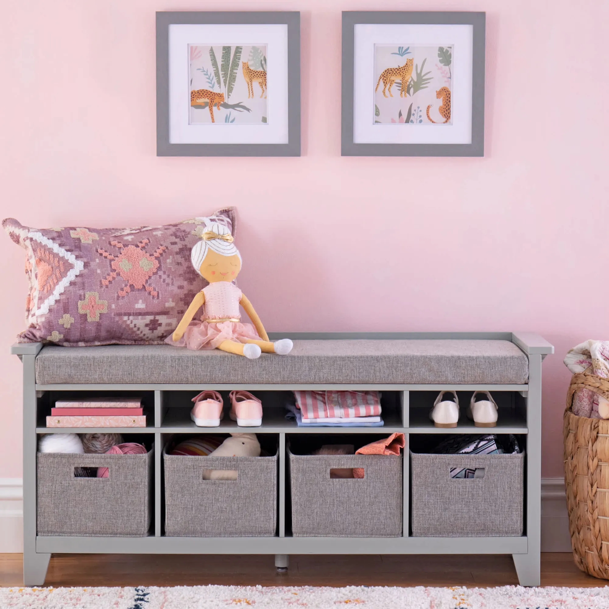 Guidecraft Martha Stewart Kids' Storage Bench*Kids Toy Storage Organization|Martha Stewart Kids' Furniture