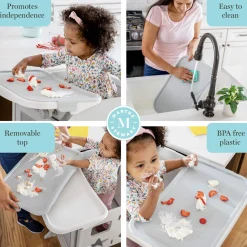 Guidecraft Martha Stewart Kitchen Helper Toddler Tower and Mealtime and Play Tray Bundle*Kids Kitchen Helper|Toddler Tower