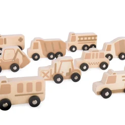 Guidecraft Mini Wooden Trucks - Set of 10* Block Play|Toy Vehicles