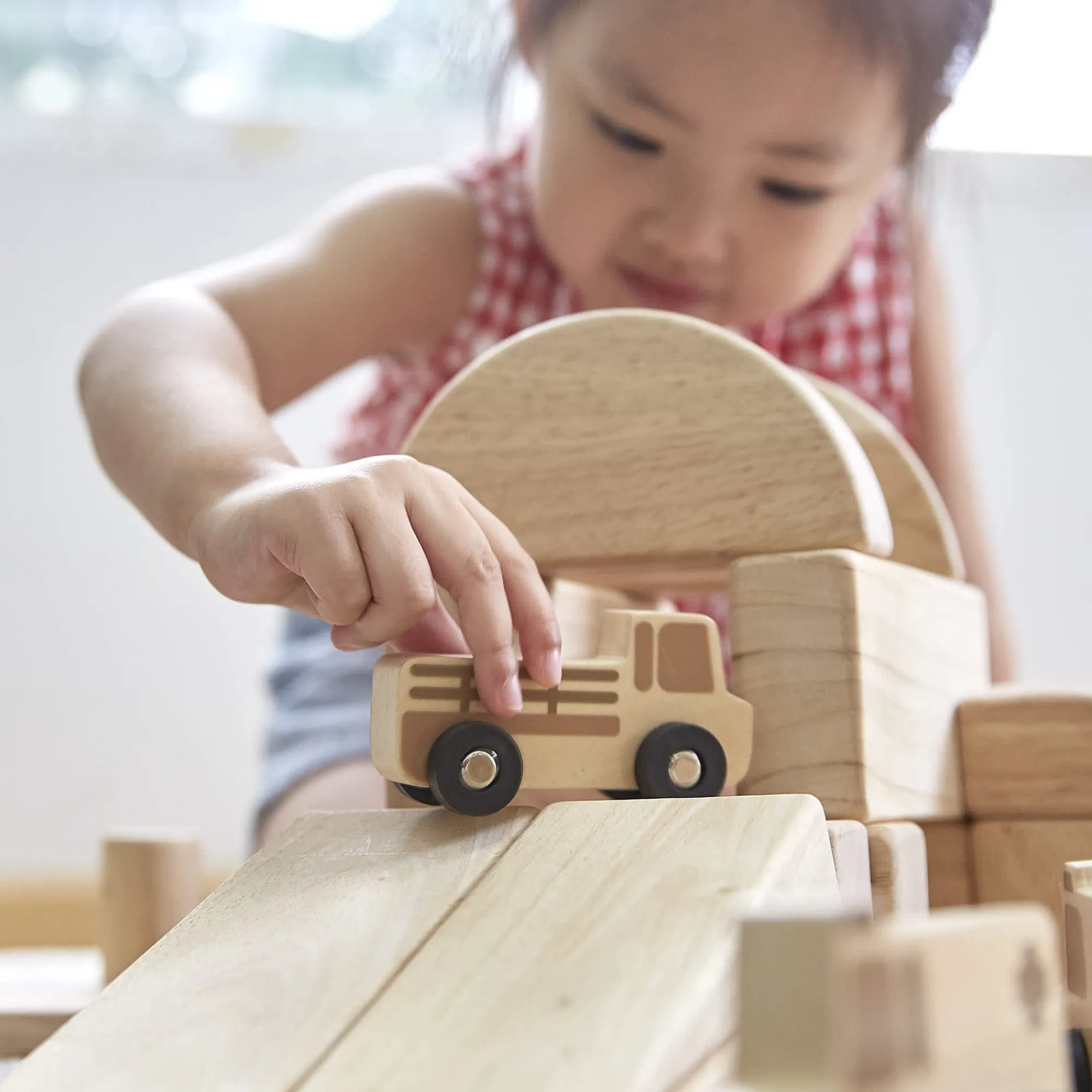 Guidecraft Mini Wooden Trucks - Set of 10* Block Play|Toy Vehicles