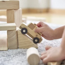 Guidecraft Mini Wooden Trucks - Set of 10* Block Play|Toy Vehicles
