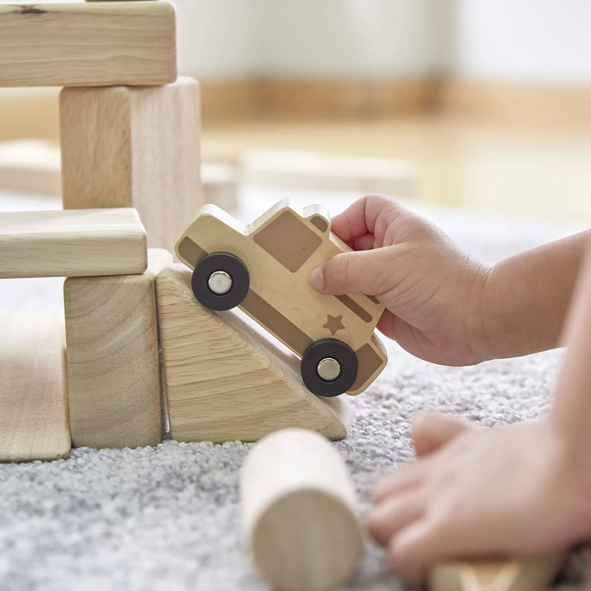 Guidecraft Mini Wooden Trucks - Set of 10* Block Play|Toy Vehicles