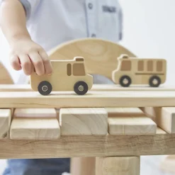 Guidecraft Mini Wooden Trucks - Set of 10* Block Play|Toy Vehicles
