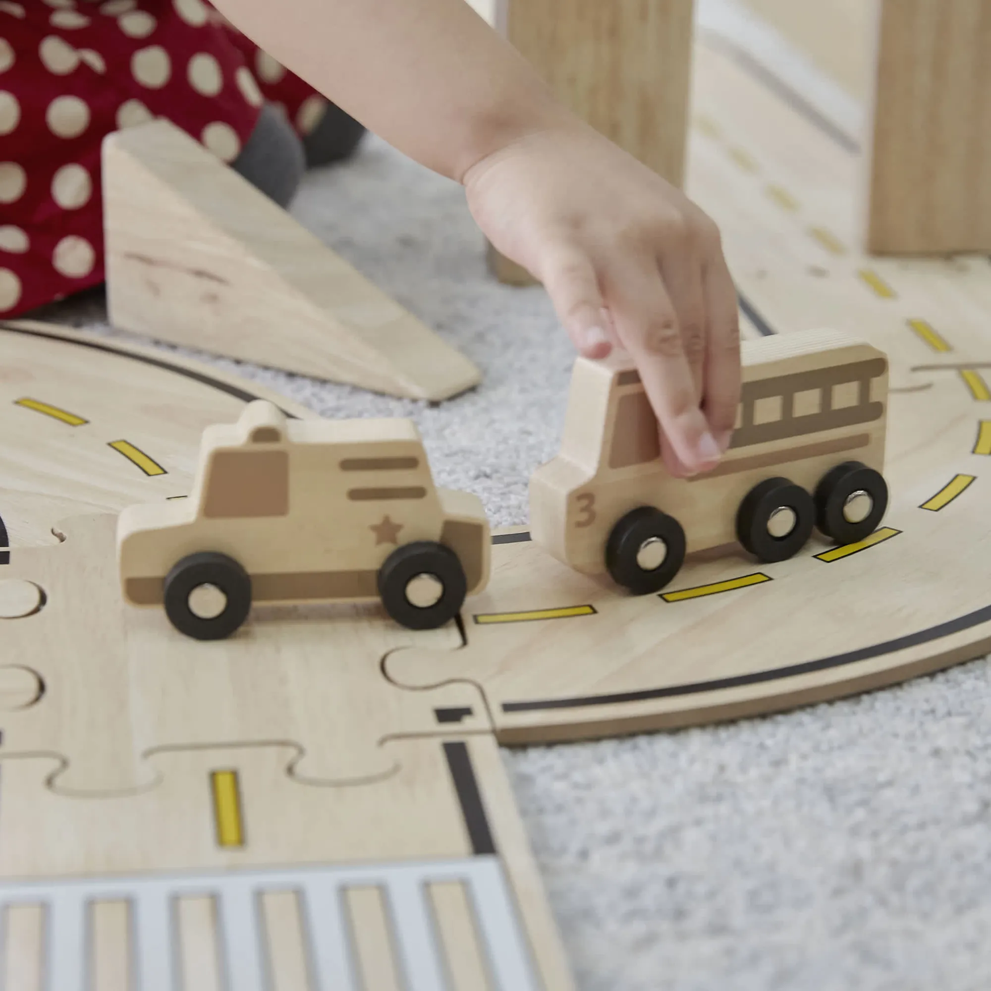 Guidecraft Mini Wooden Trucks - Set of 10* Block Play|Toy Vehicles