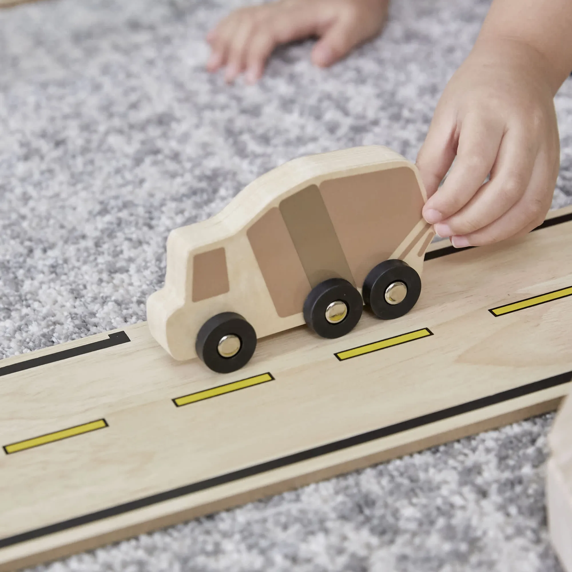Guidecraft Mini Wooden Trucks - Set of 10* Block Play|Toy Vehicles