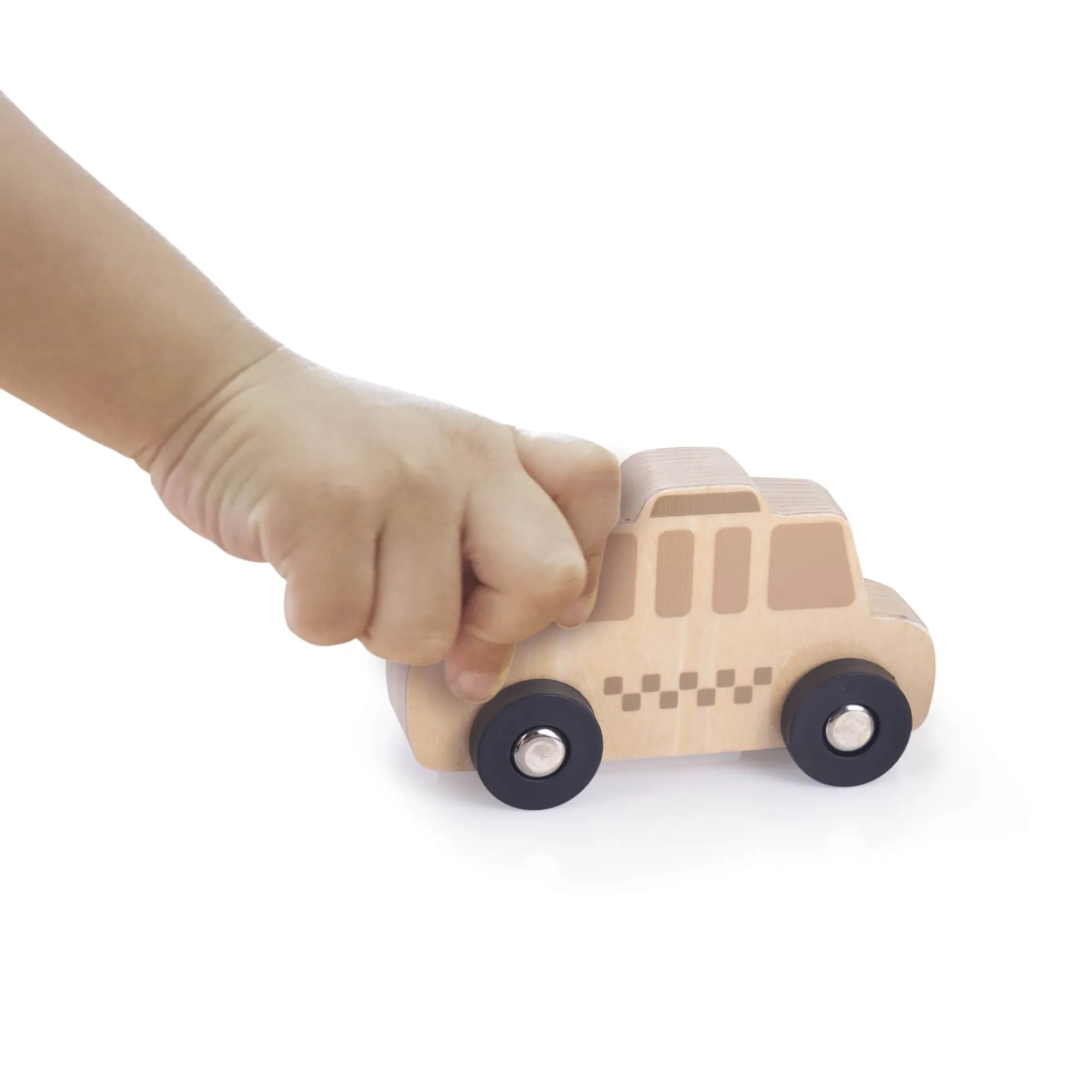Guidecraft Mini Wooden Trucks - Set of 10* Block Play|Toy Vehicles