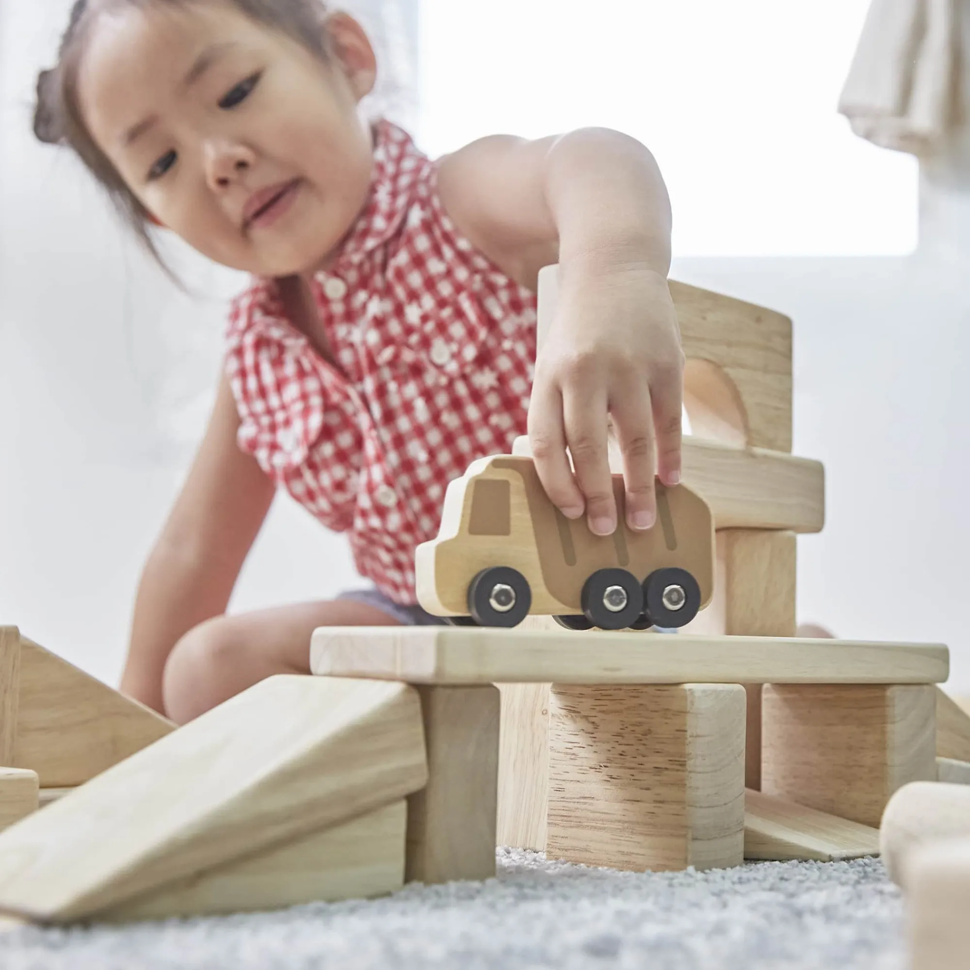 Guidecraft Mini Wooden Trucks - Set of 10* Block Play|Toy Vehicles