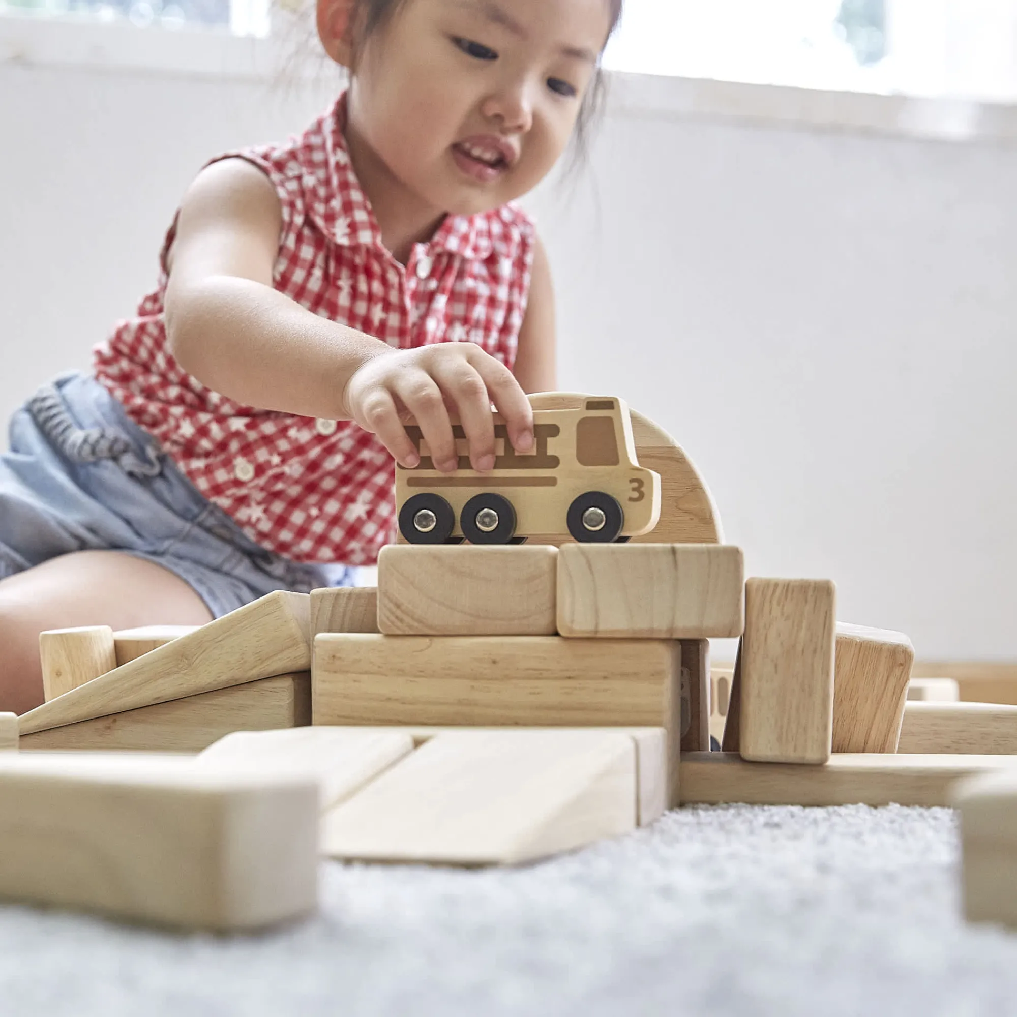 Guidecraft Mini Wooden Trucks - Set of 10* Block Play|Toy Vehicles
