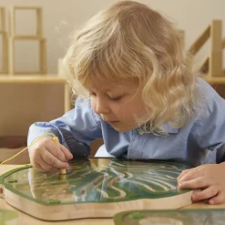 Guidecraft Nature's Paths Magnetic Leaf Mazes: Set of 3* Early Learning Skill Builders|Nature-Inspired Toys