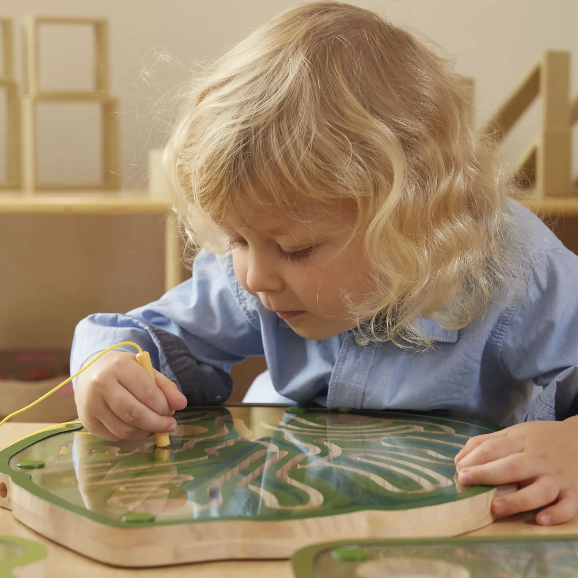 Guidecraft Nature's Paths Magnetic Leaf Mazes: Set of 3* Early Learning Skill Builders|Nature-Inspired Toys