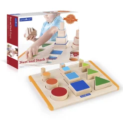Guidecraft Nest and Stack Shapes* Early Learning Skill Builders