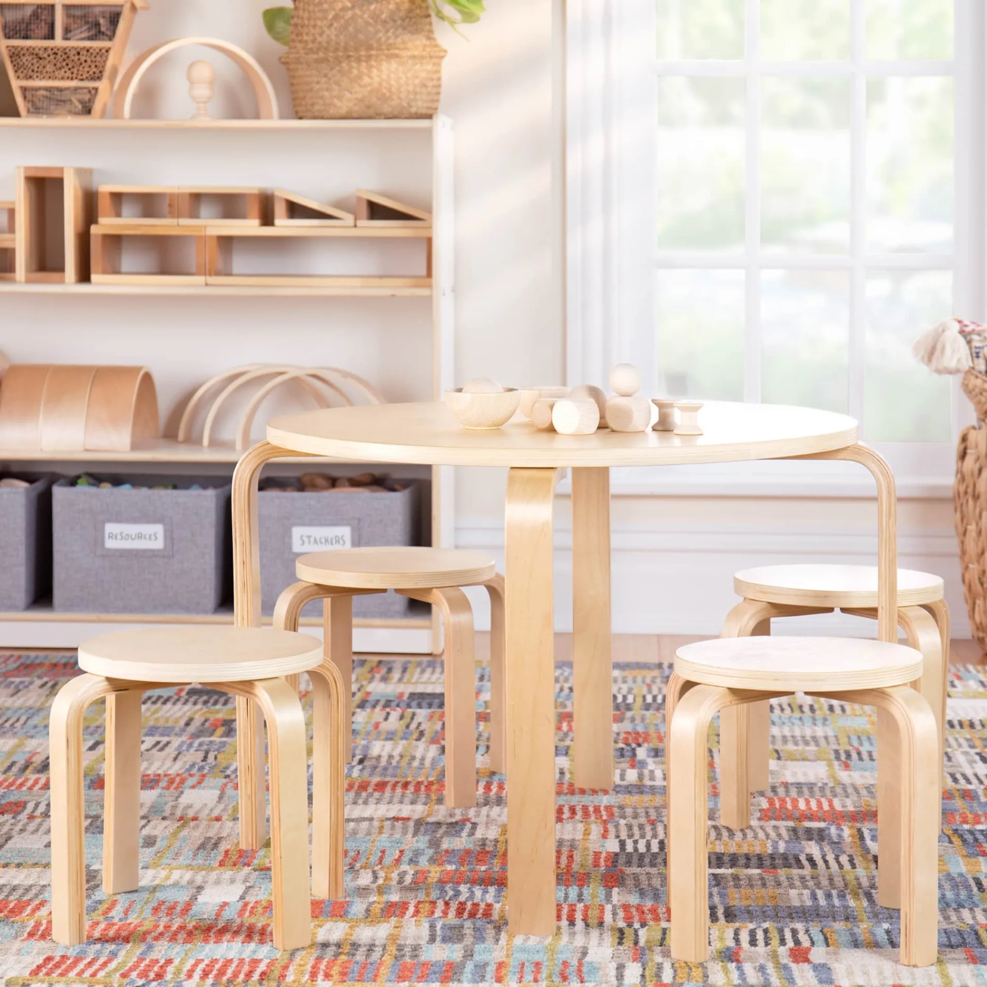 Guidecraft Nordic Toddler Table and Stool Set*Kids Kids' Desks, Tables And Chairs