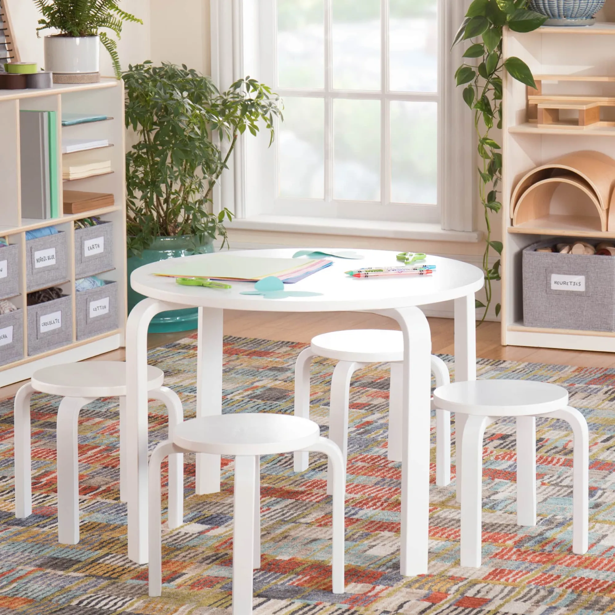 Guidecraft Nordic Toddler Table and Stool Set*Kids Kids' Desks, Tables And Chairs