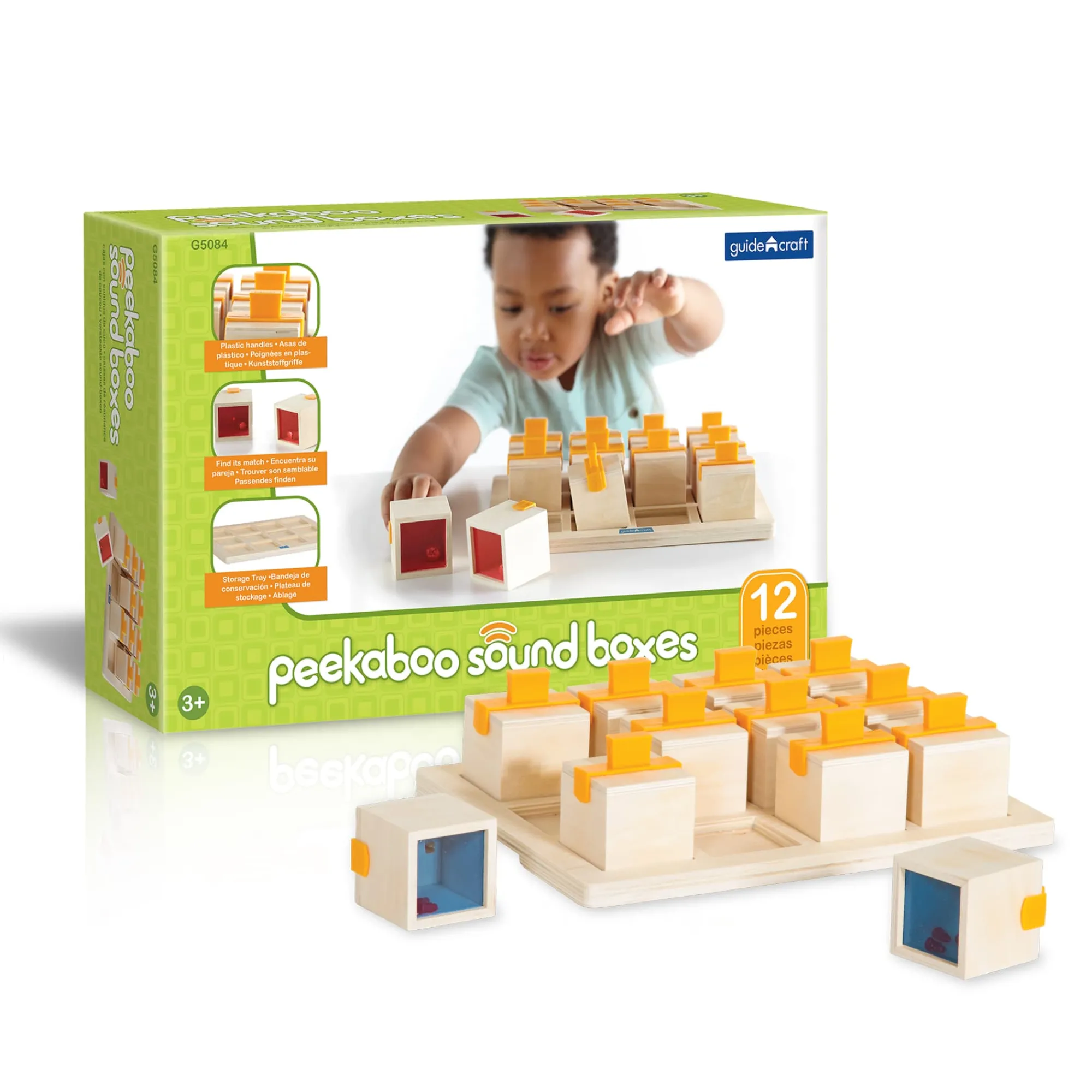 Guidecraft Peekaboo Sound Boxes* Sensory Toys|Early Learning Skill Builders
