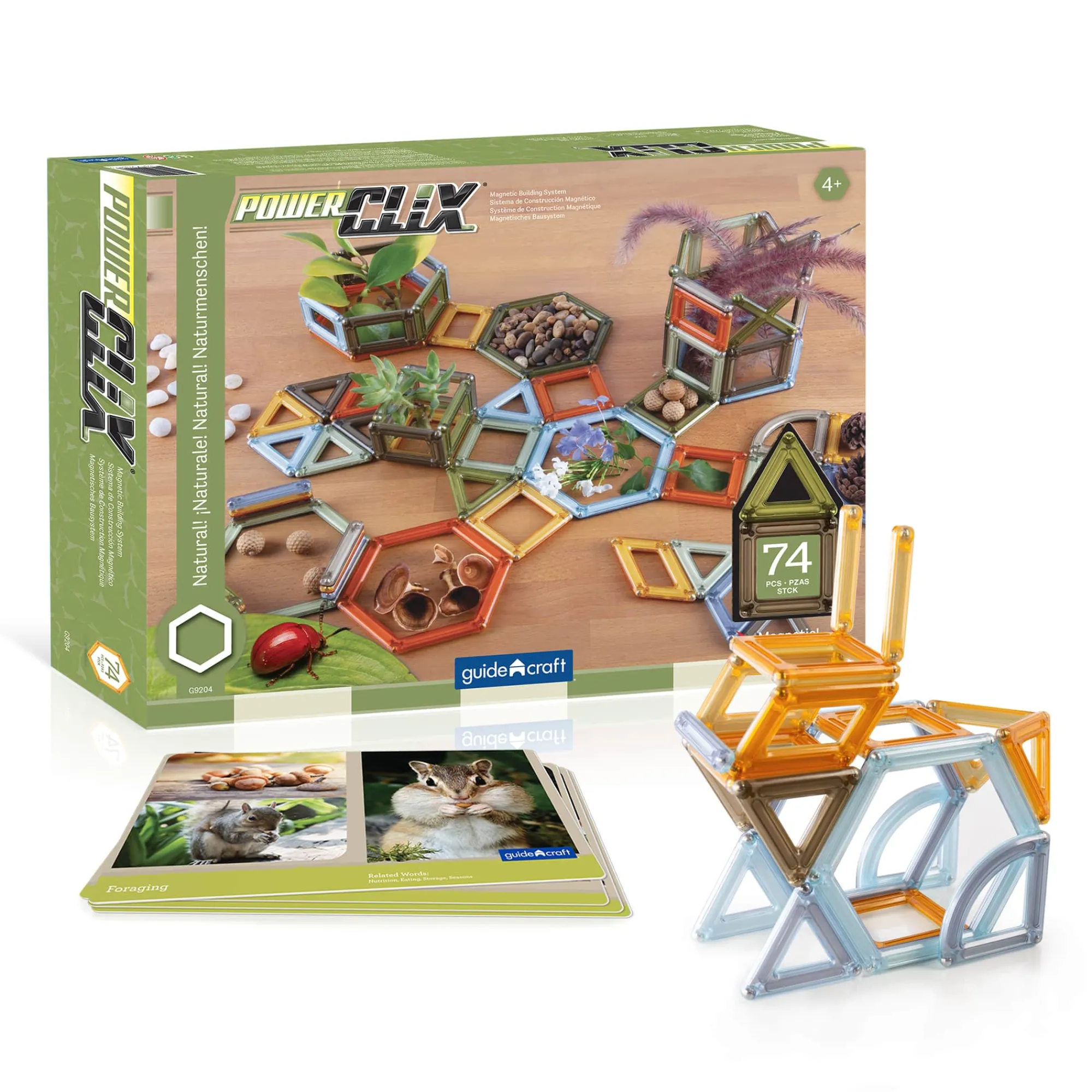 Guidecraft PowerClix® Frames Natural - 74 pc. set* Building Toys|Stem Toys