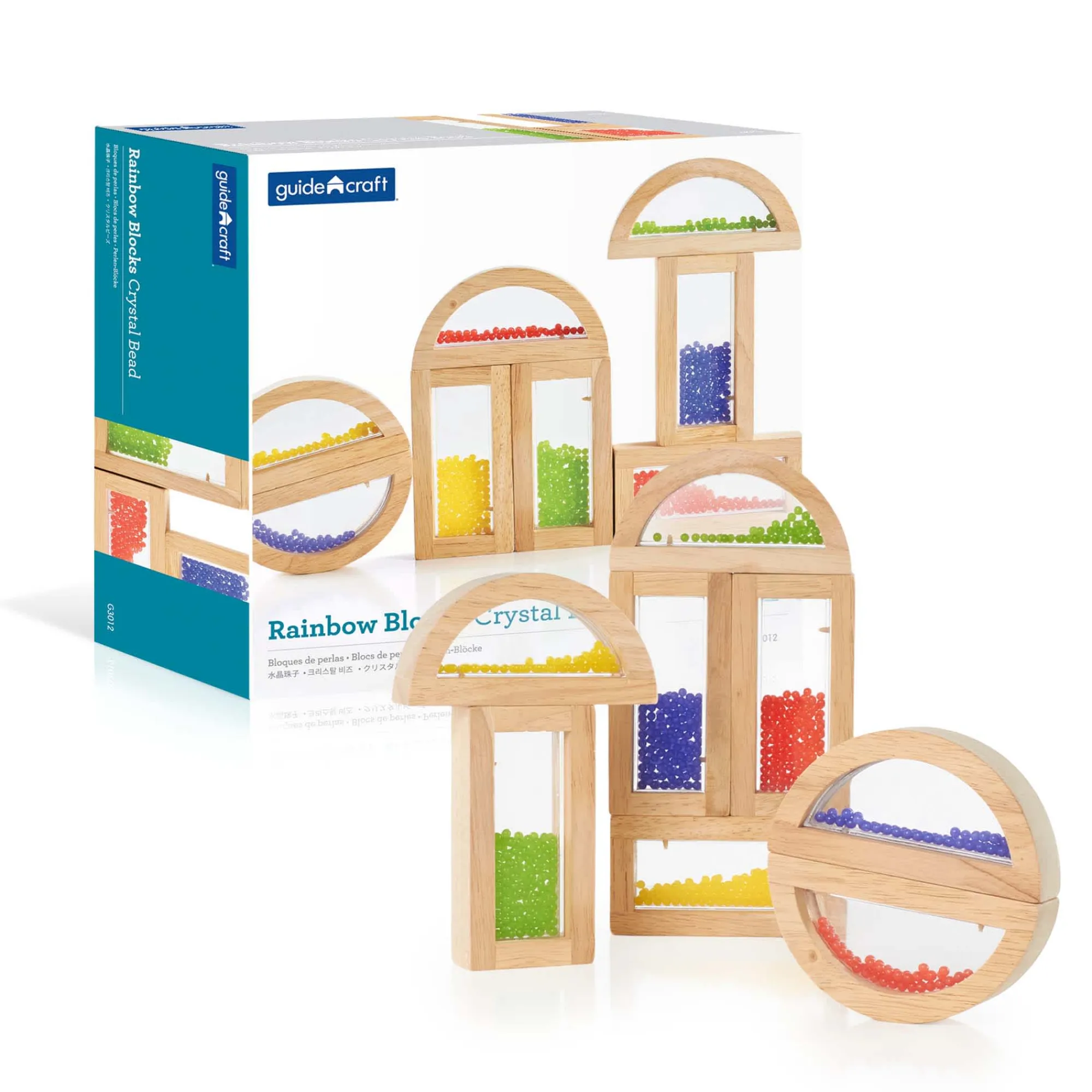 Guidecraft Rainbow Blocks - Crystal Bead* Block Play|Sensory Toys