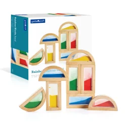 Guidecraft Rainbow Blocks - Sand* Block Play|Sensory Toys