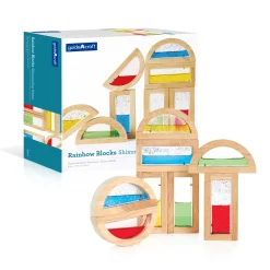 Guidecraft Rainbow Blocks - Shimmering Water* Block Play|Sensory Toys
