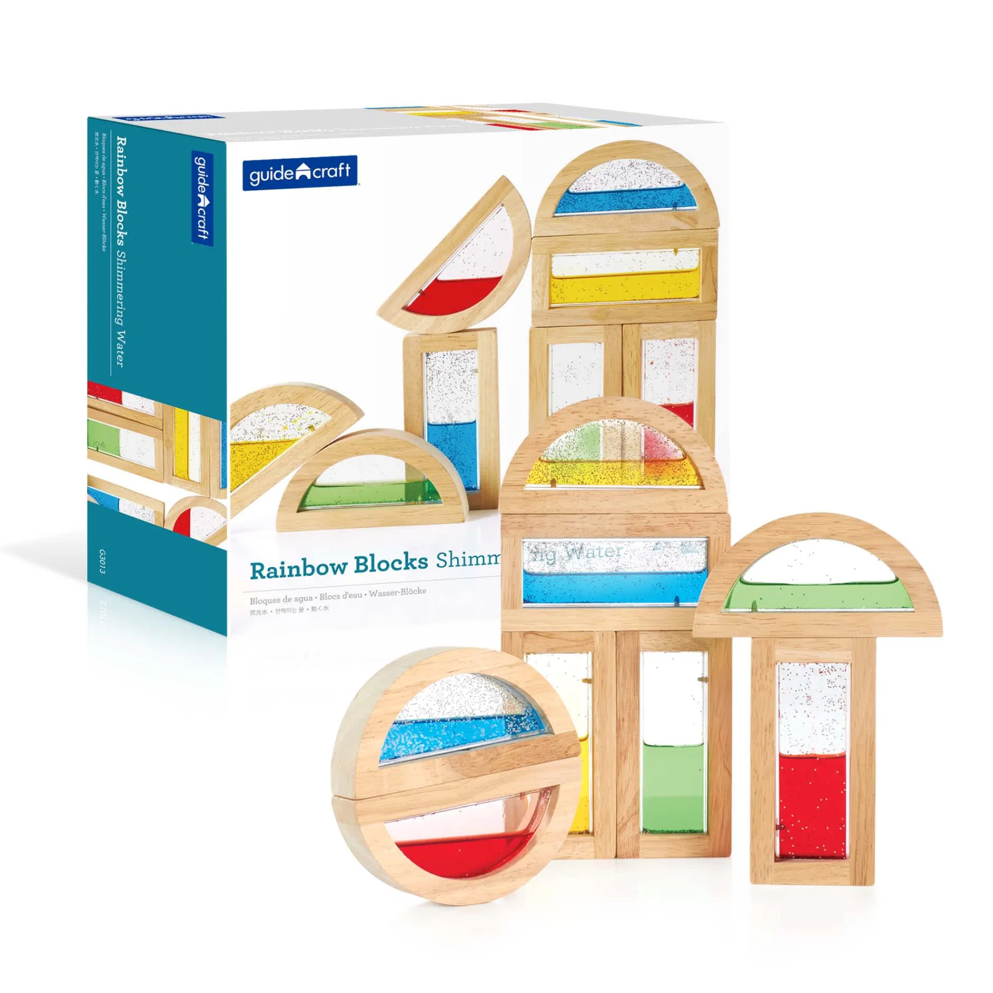 Guidecraft Rainbow Blocks - Shimmering Water* Block Play|Sensory Toys