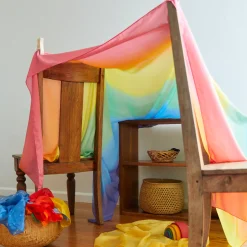 Guidecraft Sarah's Silks Double Rainbow Playsilk*Kids Sensory Toys|Sensory Play