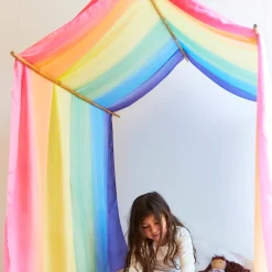 Guidecraft Sarah's Silks Double Rainbow Playsilk*Kids Sensory Toys|Sensory Play