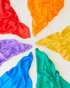 Guidecraft Sarah's Silks Set of 6 Primary Playsilks*Kids Sensory Toys|Sensory Play