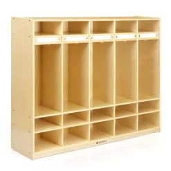 Guidecraft 5-Section Locker - Birch Plywood* Classroom Furniture