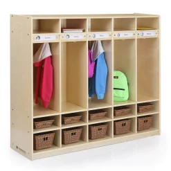 Guidecraft 5-Section Locker - Birch Plywood* Classroom Furniture