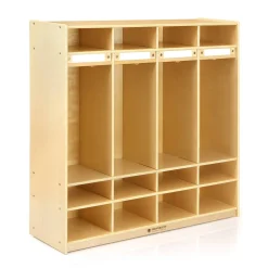 Guidecraft 4-Section Locker - Birch Plywood* Classroom Furniture