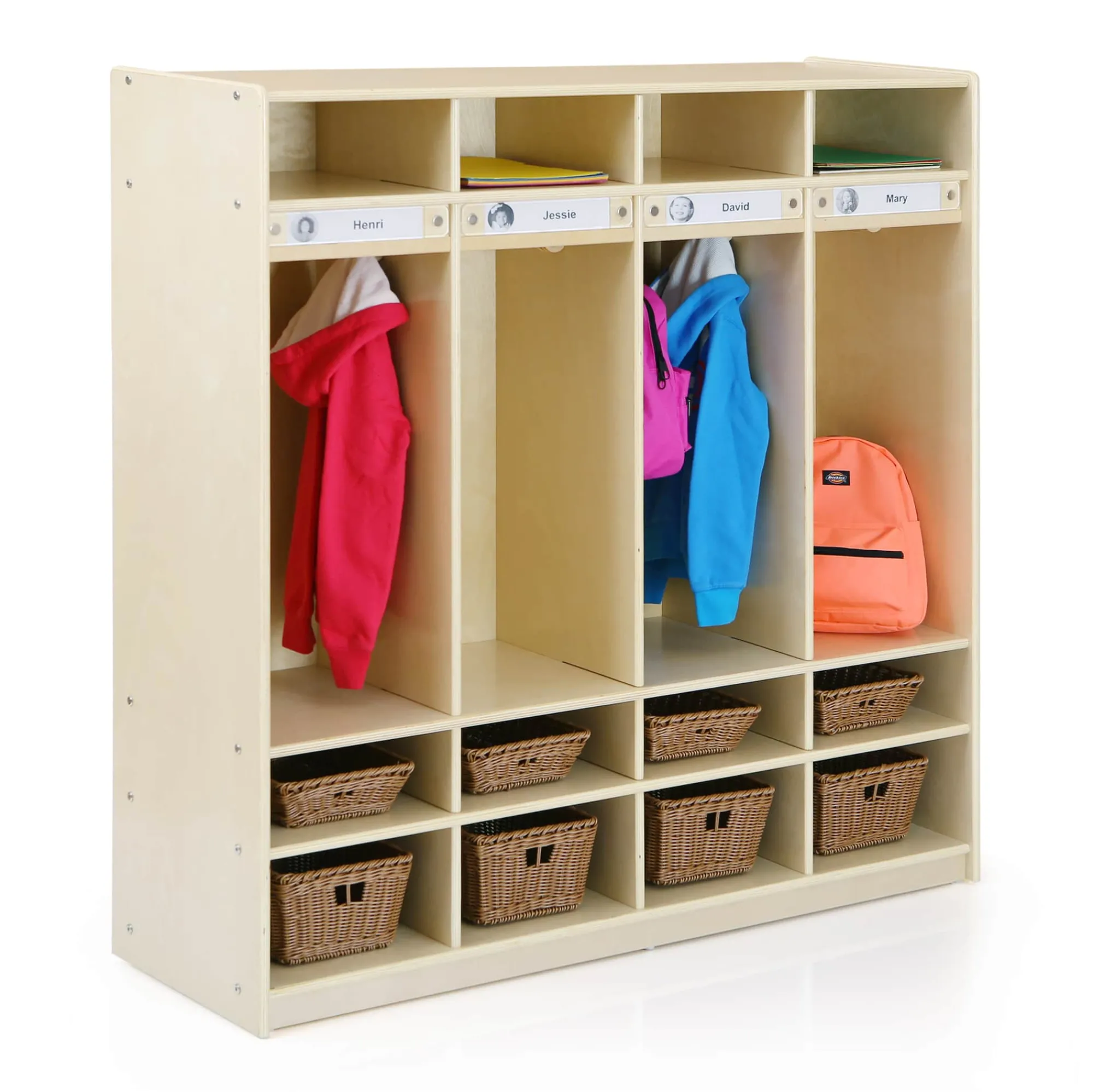Guidecraft 4-Section Locker - Birch Plywood* Classroom Furniture