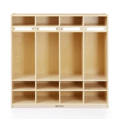Guidecraft 4-Section Locker - Birch Plywood* Classroom Furniture