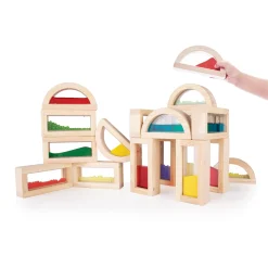 Guidecraft Sensory Rainbow Blocks - 18 pc. Set* Block Play|Sensory Toys
