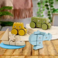 Guidecraft Snap Block Vehicles - 32 pc. set* Block Play|Wooden Toys