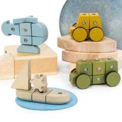 Guidecraft Snap Block Vehicles - 32 pc. set* Block Play|Wooden Toys