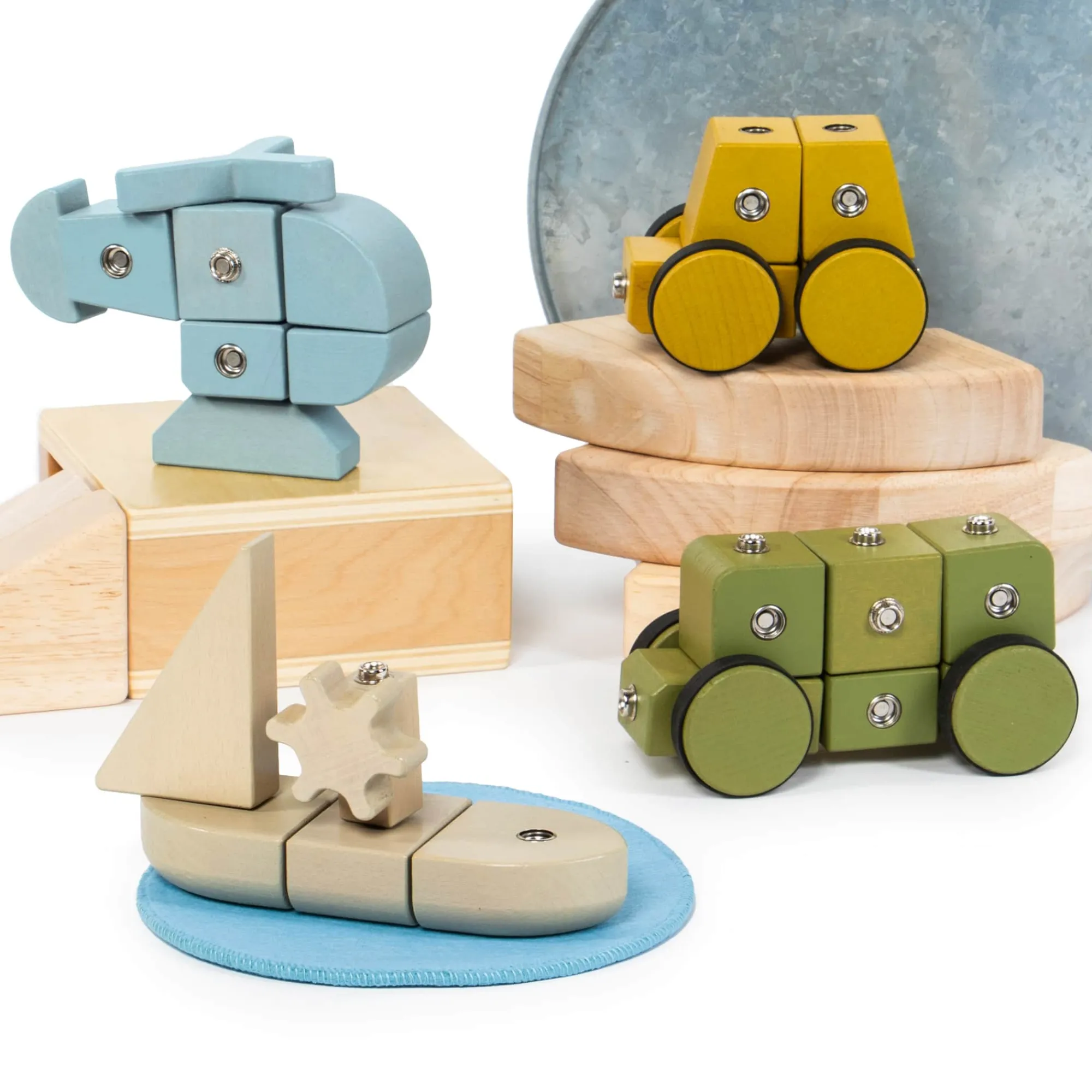 Guidecraft Snap Block Vehicles - 32 pc. set* Block Play|Wooden Toys