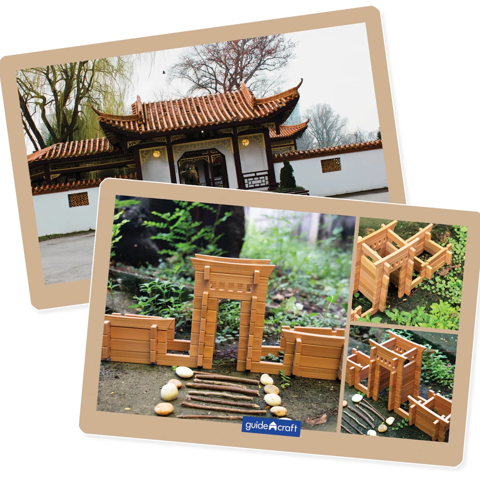 Guidecraft Tabletop Notch Blocks - Eastern* Nature-Inspired Toys|Building Toys