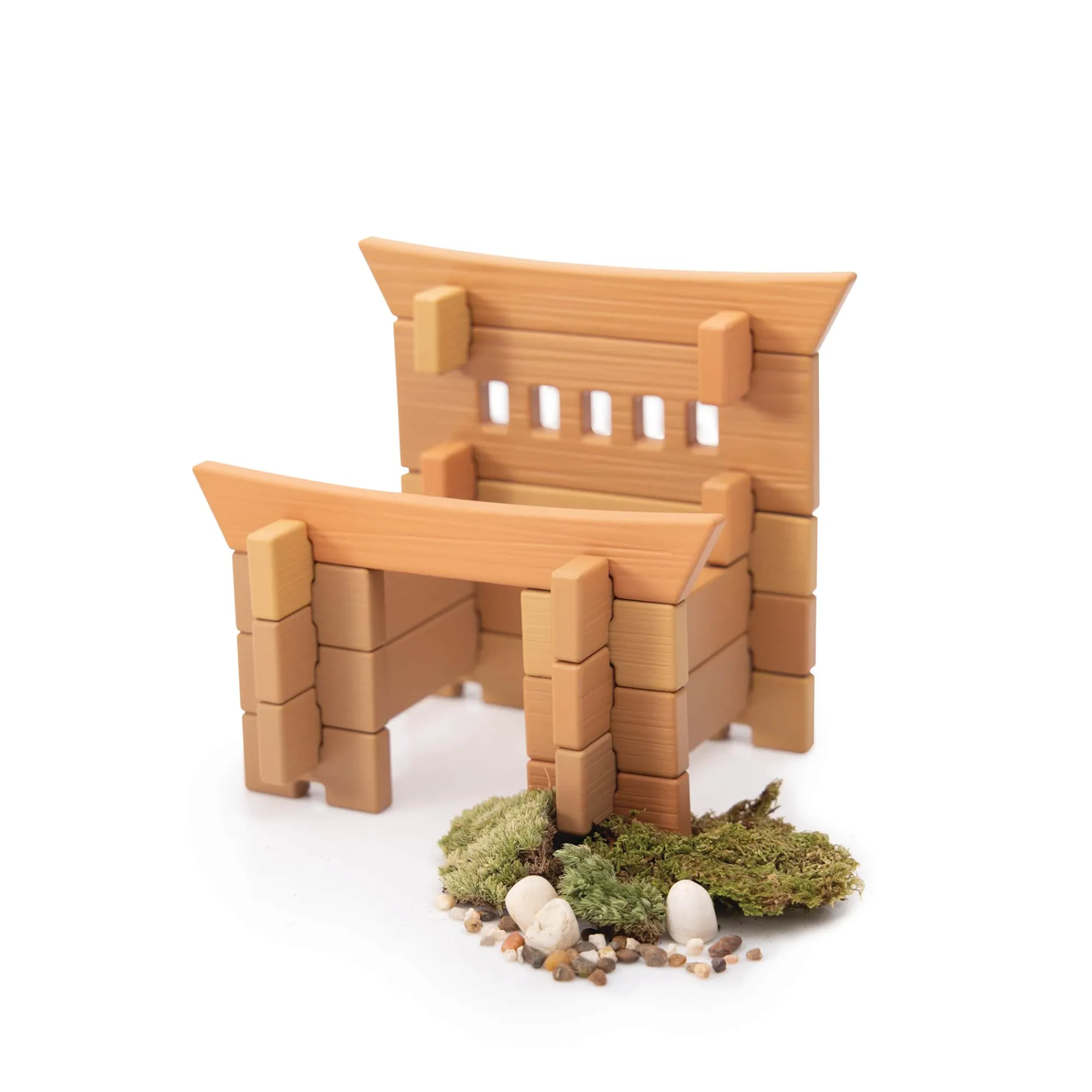 Guidecraft Tabletop Notch Blocks - Eastern* Nature-Inspired Toys|Building Toys