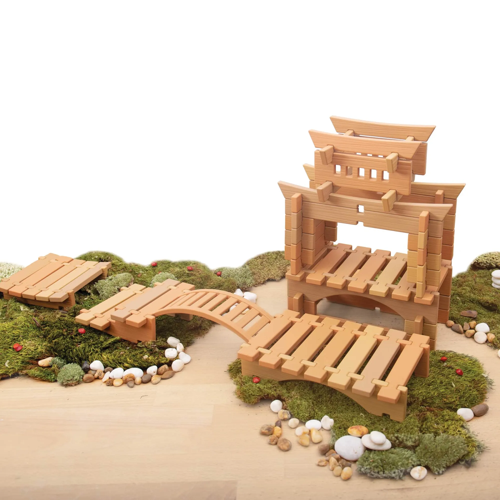 Guidecraft Tabletop Notch Blocks - Eastern* Nature-Inspired Toys|Building Toys