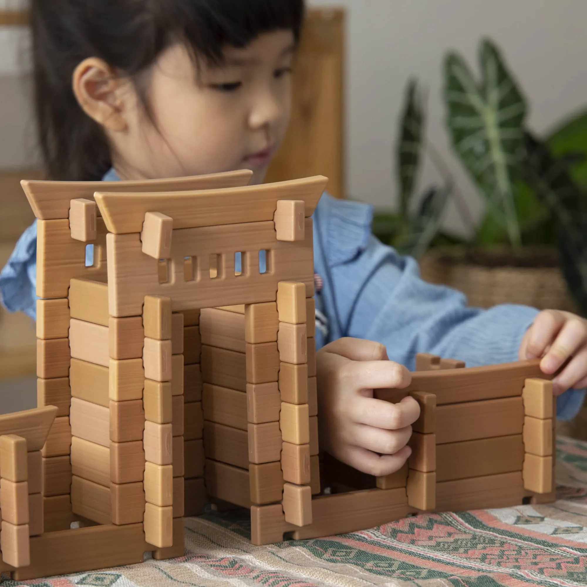 Guidecraft Tabletop Notch Blocks - Eastern* Nature-Inspired Toys|Building Toys