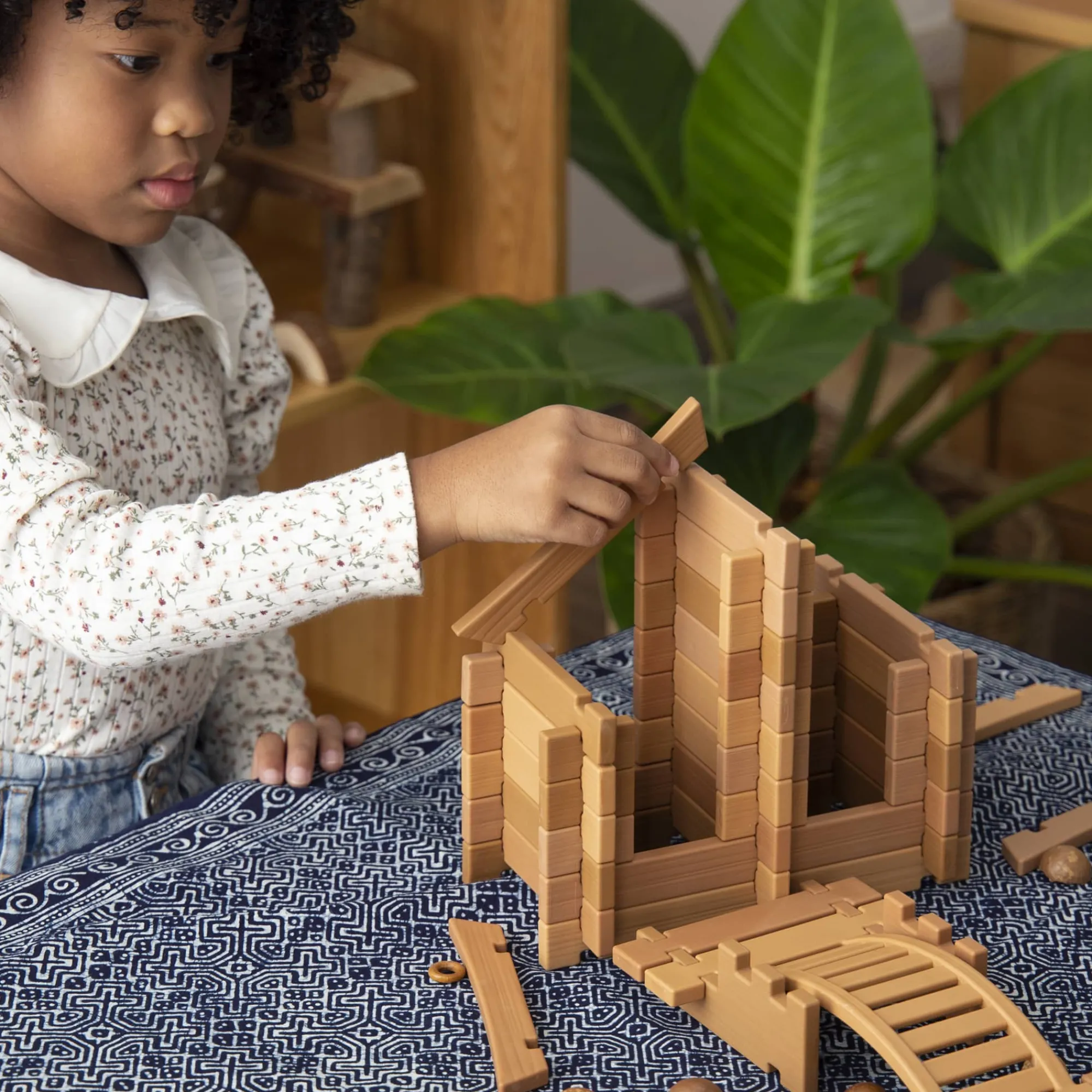 Guidecraft Tabletop Notch Blocks - Eastern* Nature-Inspired Toys|Building Toys