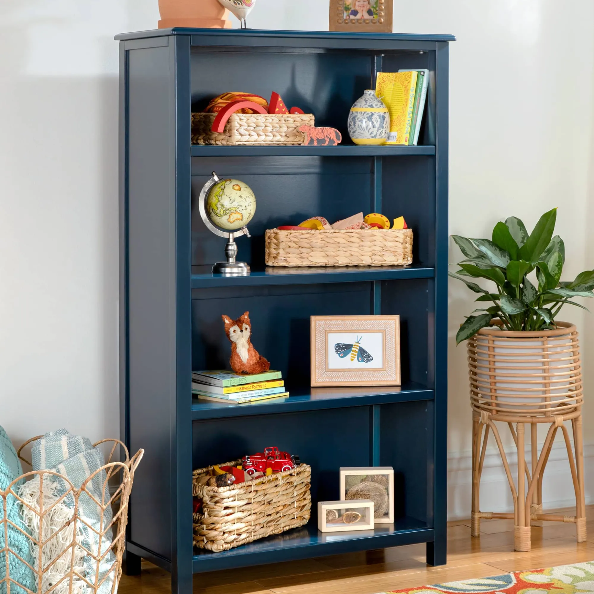 Guidecraft Taiga 4-Shelf Bookcase - 54"*Kids Toy Storage Organization|Kids' Book Storage And Display