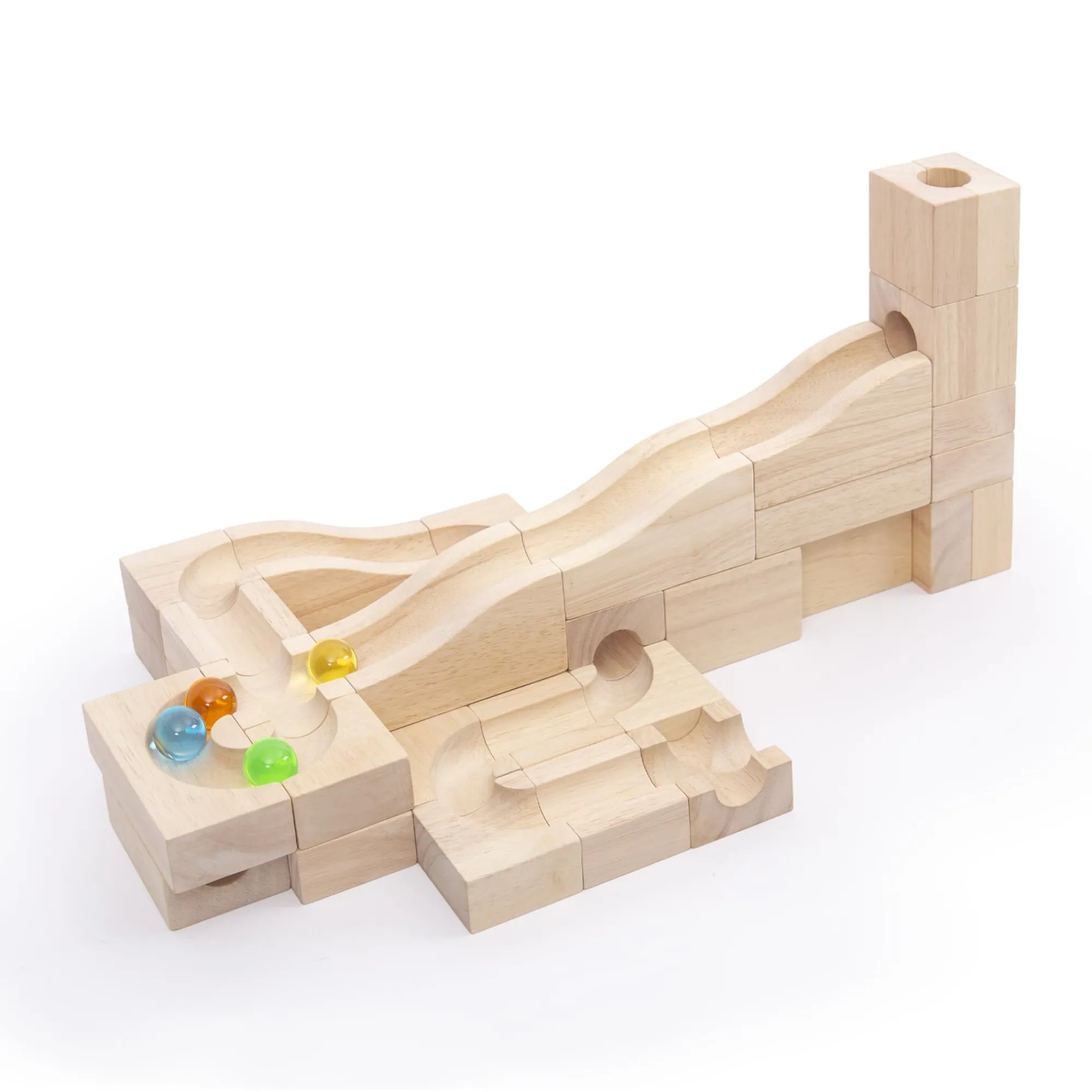 Guidecraft Unit Block Marble Run - 40 pc. set* Block Play|Wooden Toys
