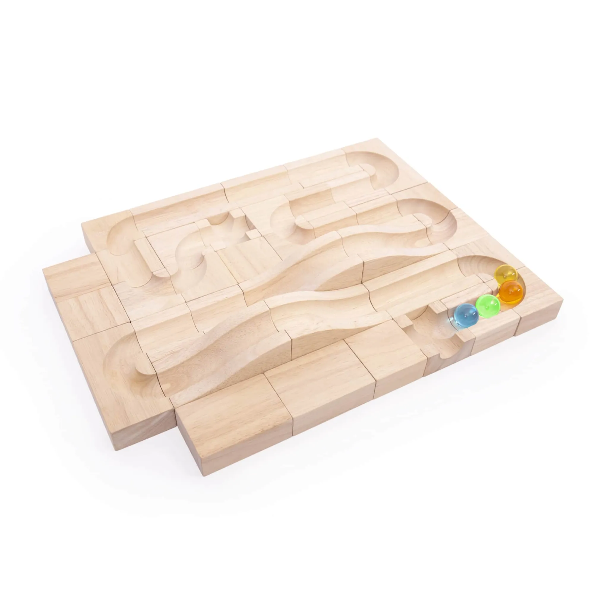 Guidecraft Unit Block Marble Run - 40 pc. set* Block Play|Wooden Toys