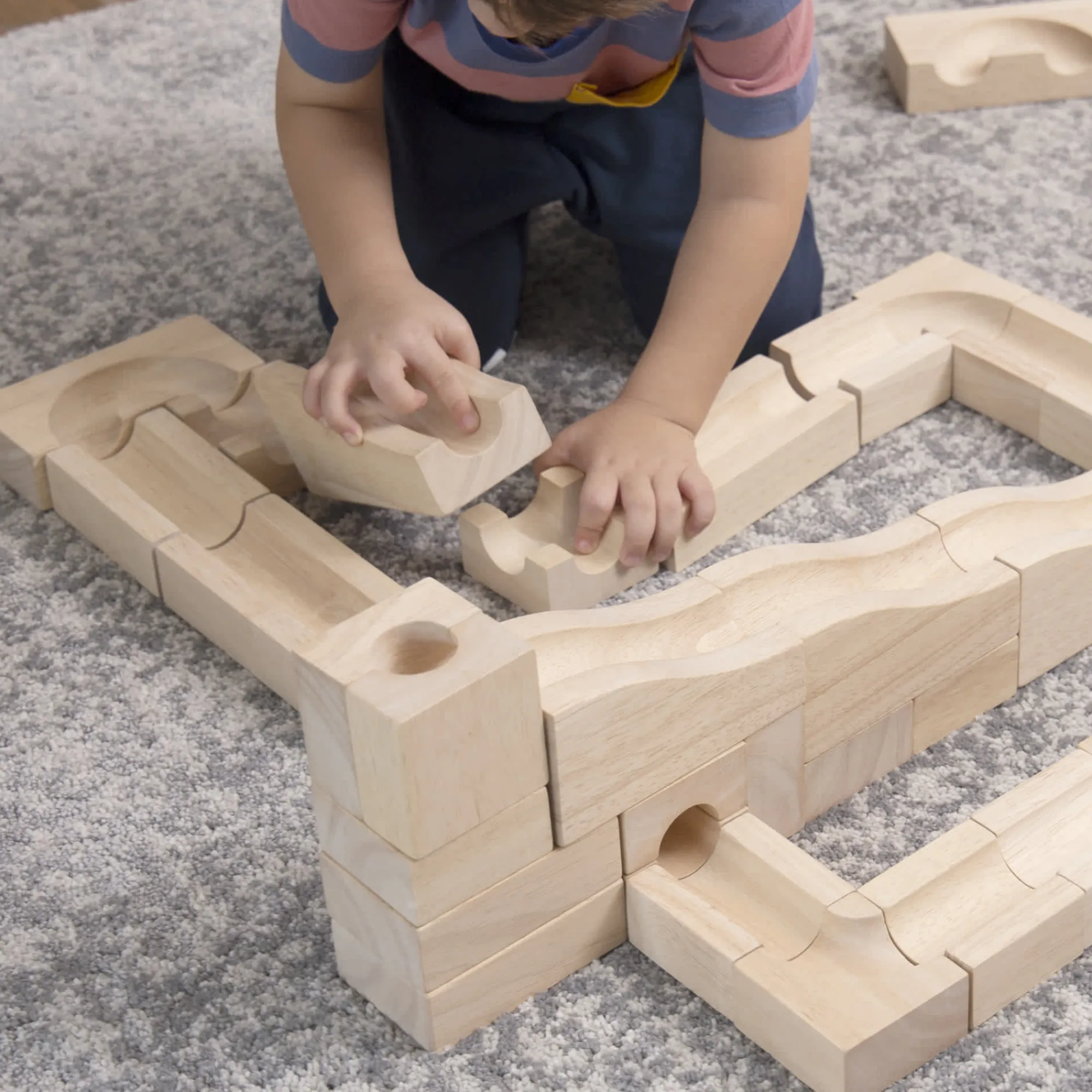 Guidecraft Unit Block Marble Run - 40 pc. set* Block Play|Wooden Toys